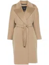 Max Mara Unstructured Double Cashmere Coat In Brown