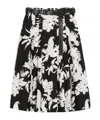 Max Mara Upe Pleated In Printed Popeline In Black