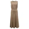 Max Mara Ural Midi Dress In Brown Wool In Brown