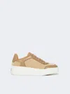 Max Mara Urban Suede Sneakers In Brown