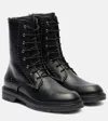 Max Mara Urbancombat Leather Combat Boots