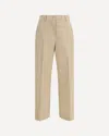 Max Mara Urial Cropped Trousers In Cotton Satin In Neutral