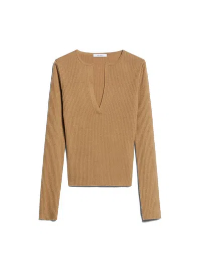 Max Mara Urlo Cashmere And Silk Jumper In Brown