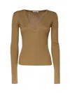 Max Mara Urlo Sweater In Silk And Wool Blend In Brown