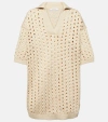 MAX MARA URNA CUTOUT COTTON MINIDRESS