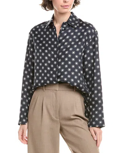 Max Mara Urna Silk Shirt In Blue