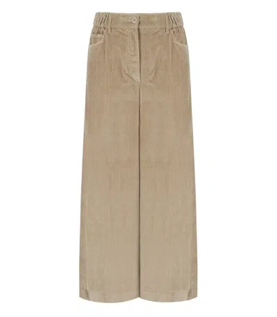 Max Mara Ursola Sand Pants In Brown