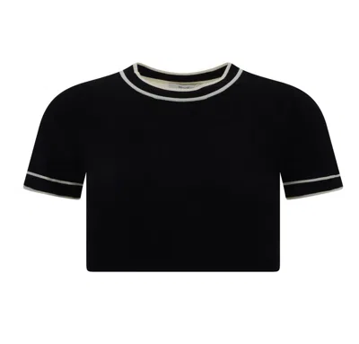 Max Mara Round Neck Short-sleeved Sweater In Multi