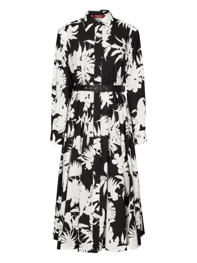 Max Mara Ussel Shirtdress In Black