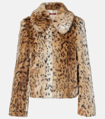 Max Mara Studio Coats In Animal Print