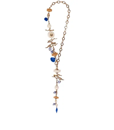 Max Mara Utile Gold Necklace In Multi