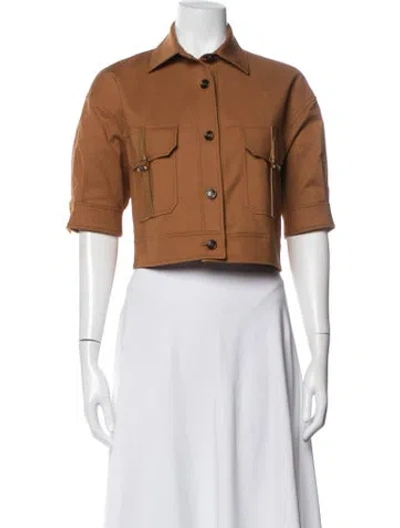 Pre-owned Max Mara Utility Jacket In Brown