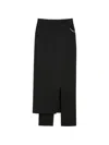 Max Mara Stretch Wool Trousers With Removable Panel In Black