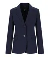 Max Mara Uva Blue Single-breasted Blazer In Blue