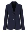 Max Mara Uva Blue Single-breasted Blazer In Blue