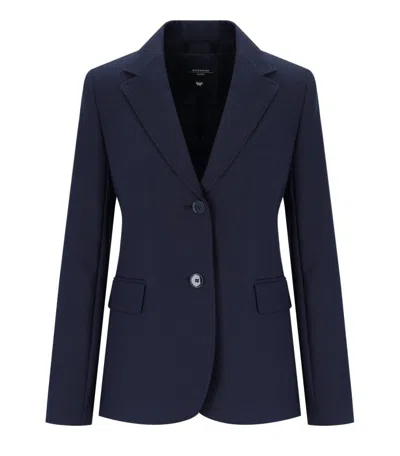 MAX MARA UVA BLUE SINGLE-BREASTED BLAZER