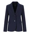 Max Mara Lamine Blue Single-breasted Blazer In Blue