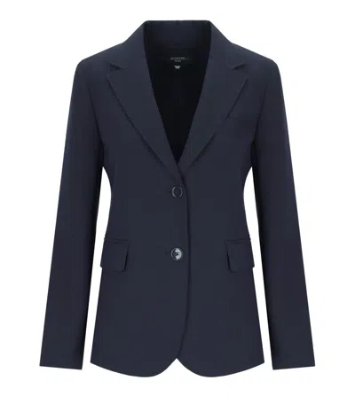 Max Mara Uva Blue Single-breasted Blazer