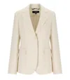 Max Mara Uva Ivory Single-breasted Jacket In White