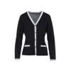 Max Mara V-neck Button-down Sweater With Contrasting Trim