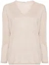 Max Mara V-neck Cashmere Jumper In Neutral