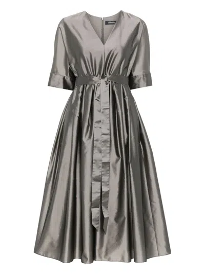 Max Mara V-neck Dress In Gray