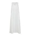 Max Mara Simeone Flare Linen Maxi Dress In White