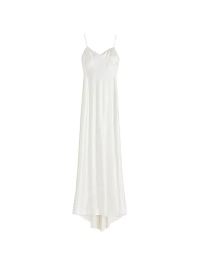 Max Mara V-neck Dress In White