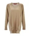 Max Mara V-neck Long-sleeved Pullover In Nude