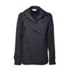 Max Mara V-neck Long-sleeved Shirt In Black
