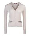 Max Mara V-neck Long-sleeved Sweater In White