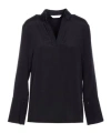 Max Mara Dover Silk-blend Cady Blouse In Black