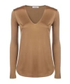 Max Mara V-neck Long-sleeved Top In Brown