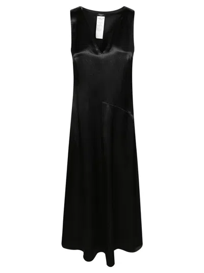 Max Mara Talete Sleeveless Satin Midi Dress In Black