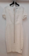 Max Mara V-neck Short Sleeve Dress In Neutral