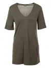 Max Mara V-neck Short-sleeve Top In Gray