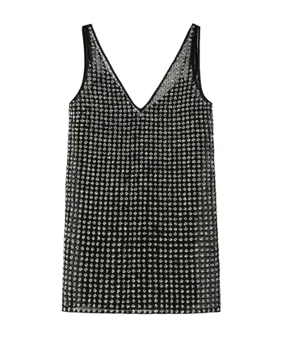 Max Mara V-neck Sleeveless Dress In Black