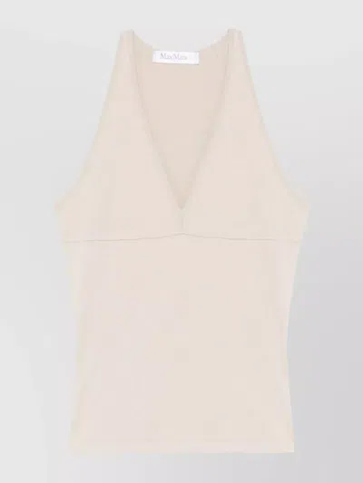 MAX MARA V-NECK SLEEVELESS FITTED TOP STYLE