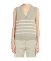 Max Mara V-neck Sleeveless Sweater In Nude
