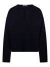 Max Mara V-neck Sweater In Cashmere Wool In Black