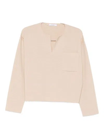 Max Mara V-neck Sweater In Cashmere Wool In Pink