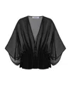 Max Mara Sheer Button-front Blouse In Black