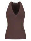 Max Mara V-neck Top In Brown