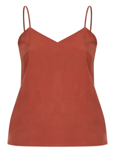 Max Mara Oberteil Mit V-ausschnitt In Brown