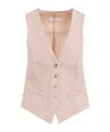Max Mara Logo-jacquard Waistcoat In Pink