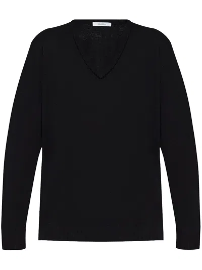 MAX MARA V-NECK WOOL KNIT TOP