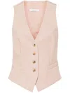 Max Mara Peach Sleeveless Waistcoat In Powder