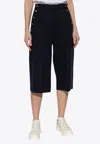 Max Mara Valdez Stretch Wool Blend Bermuda Shorts In Navy