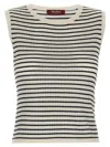 Max Mara Studio Valeria Striped Crewneck Vest In Riga
