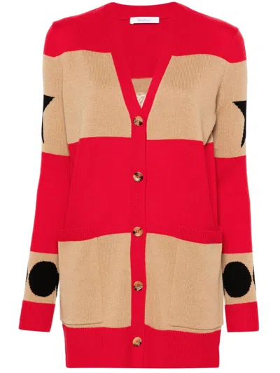 MAX MARA VALIDO 1951-MOTIF STRIPED CARDIGAN